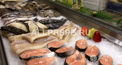 Рыбный отдел в продуктовом магазине Невского района