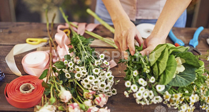 Магазин цветов в центре города
