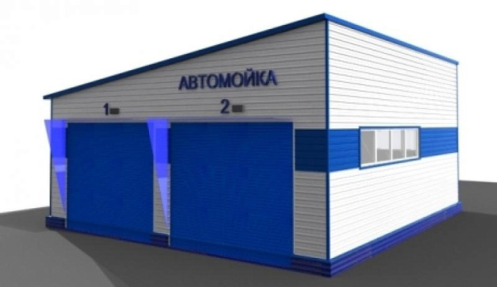 Проект автомойки на 2 поста из сэндвич панелей