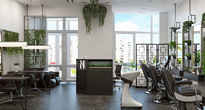 Полностью оборудованный салон красоты