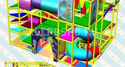 Продается  &quot;четыре горки&quot; детский игровой лабиринт.6х7х4м