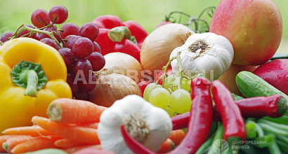 Магазин овощей и фруктов с концепцией здорового питания
